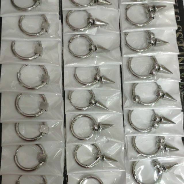 Anting tusuk isi 12pcs model bulat