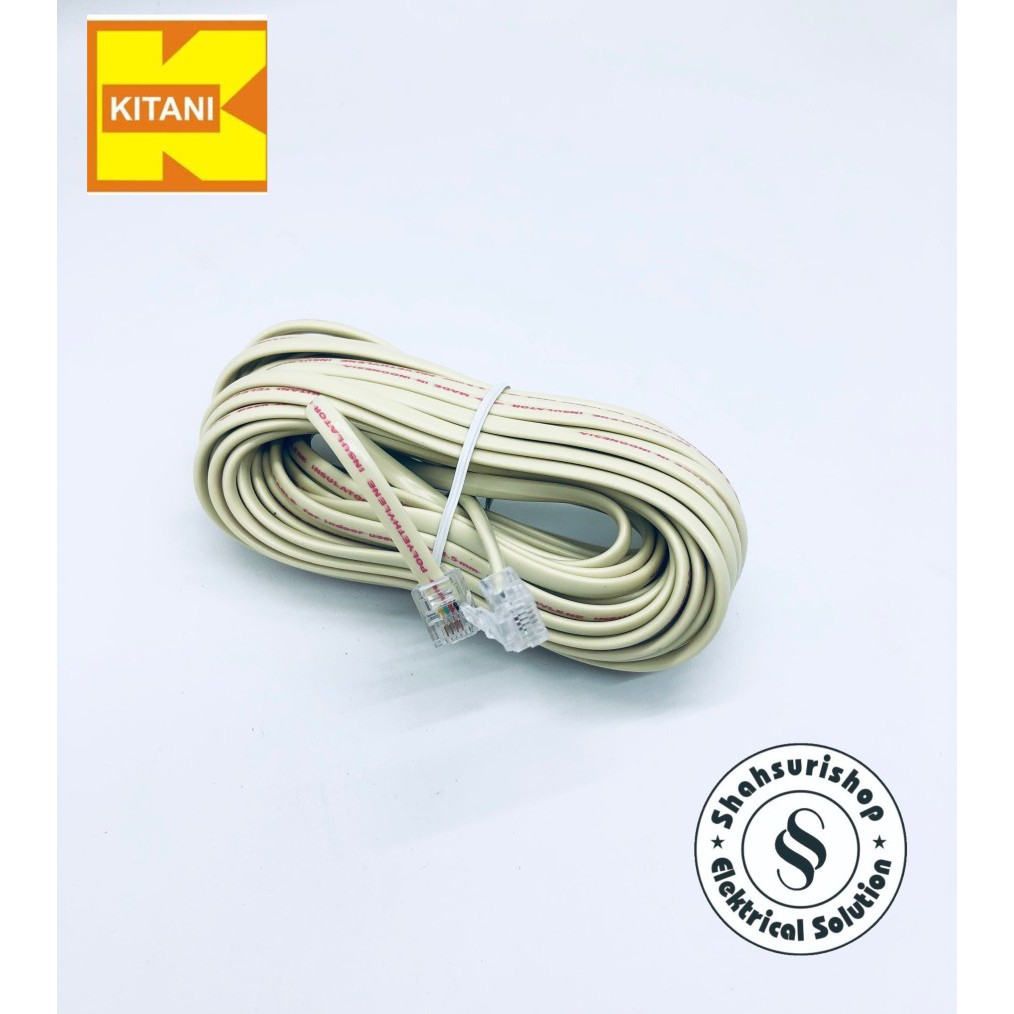 KABEL LINE TELEPON PAKETAN KITANI + RG11 5 10 15 20 25 30 METER