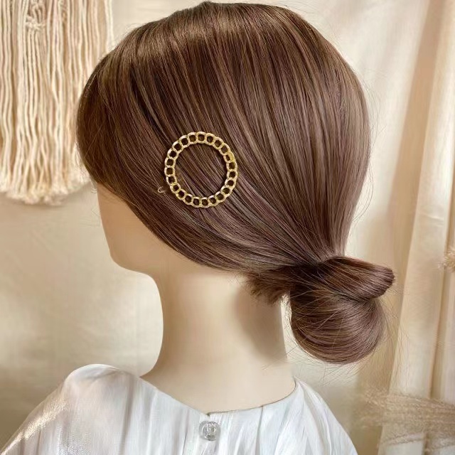 Jepit Rambut Wanita Korea Geometri Bahan Alloy Hairpin Fashion Korea