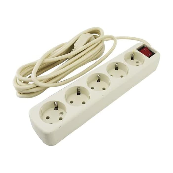 Stop Kontak+Kabel SUNSAFE Lubang 2-3-4-5 dengan Panjang 1,5-3-5 Meter