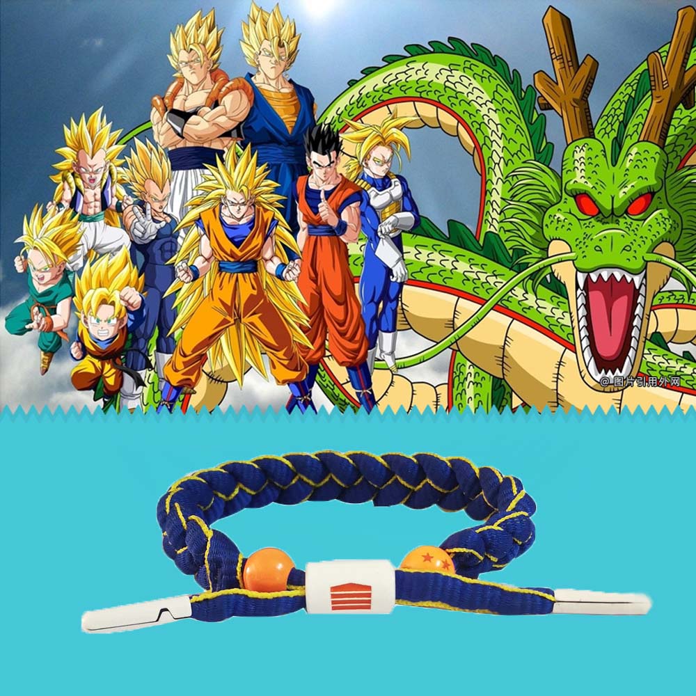 Needway  Personality Cosplay Bracelets Couple Accessories Hand-Knitted Anime Bracelet Christmas Gift Trendy Cartoon Kakarotto Son Goku Fashion Jewelry/Multicolor