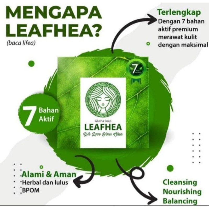 LEAFHEA GLUTA SOAP | SABUN COLLAGEN LEAFHEA | SABUN WAJAH