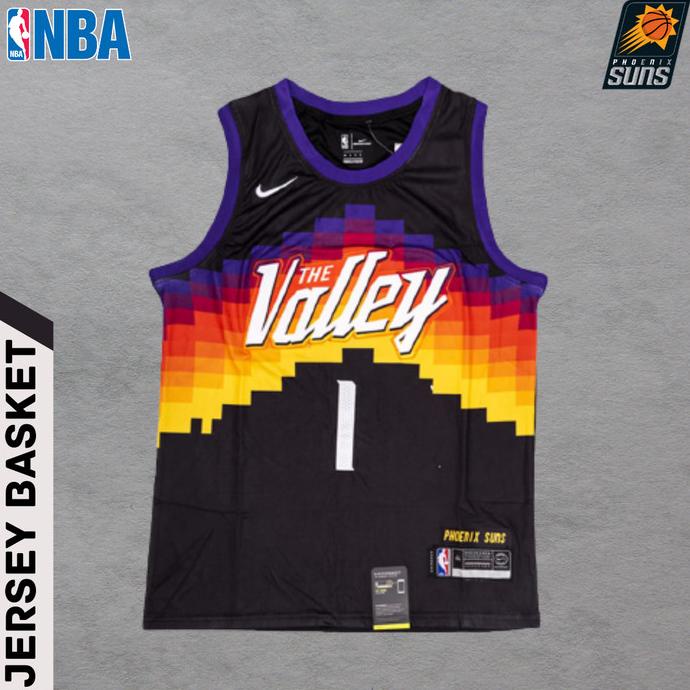 Baju Jersey Basket Swingman Nba Devin Booker Phoenix Suns City Edition Terlaris