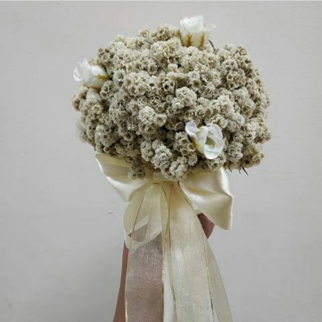 Hand bouquet wedding flower rustic - buket bunga edelweis - buket bunga pengantin