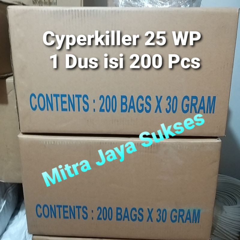 Per Dus Cyperkiller 25 WP isi 200 pcs Obat Hama Kutu Serangga Rumah Walet