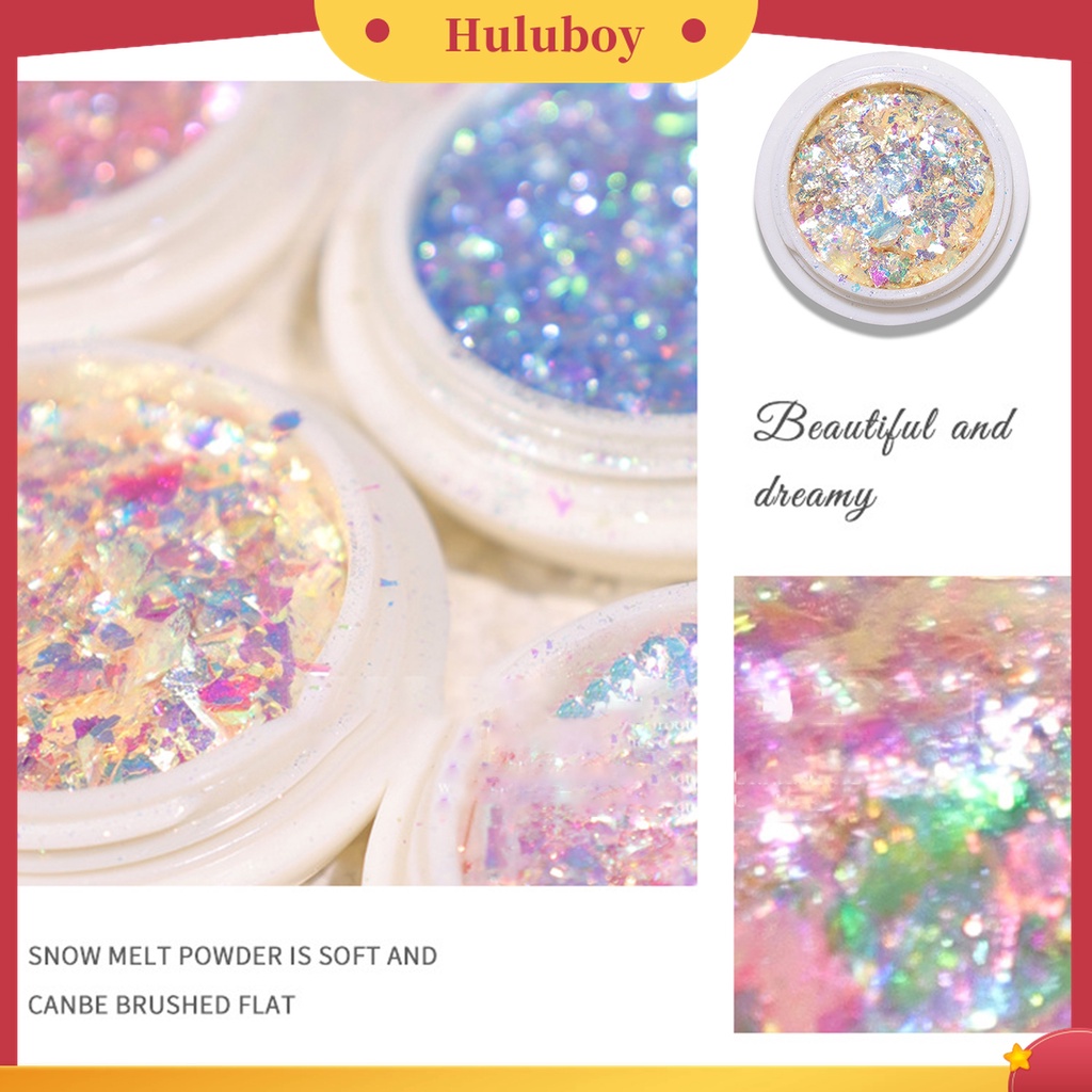 Huluboy Huluboy♡ Payet Glitter Portable Warna-Warni Untuk Nail Art