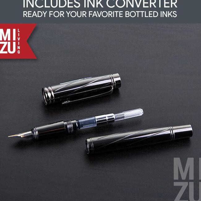 

Terjamin MIZU NERA Fountain Pen 22K Gold-Plated Stainless Steel Iridium Nib M - PEN ONLY Serbu