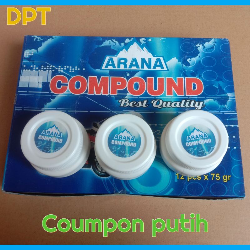 compon putih penghilang baret halus motor & mobil.