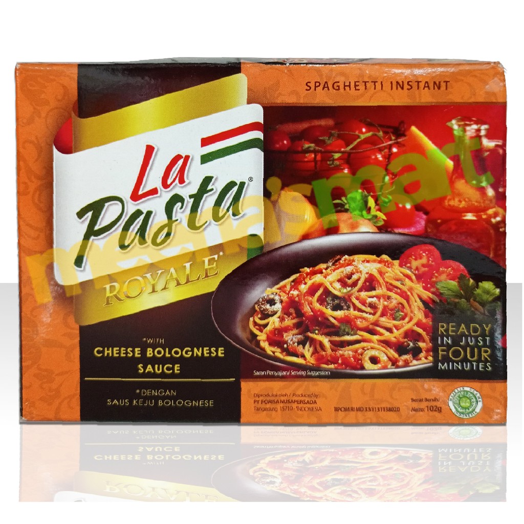 

La Pasta Royale Spaghetti Instant with Cheese Bolognese Sauce 102 gr