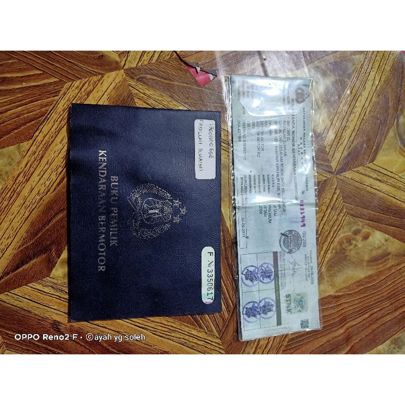 dokumen RX king perdam 2008,komplit BPKB STNK dan faktur,