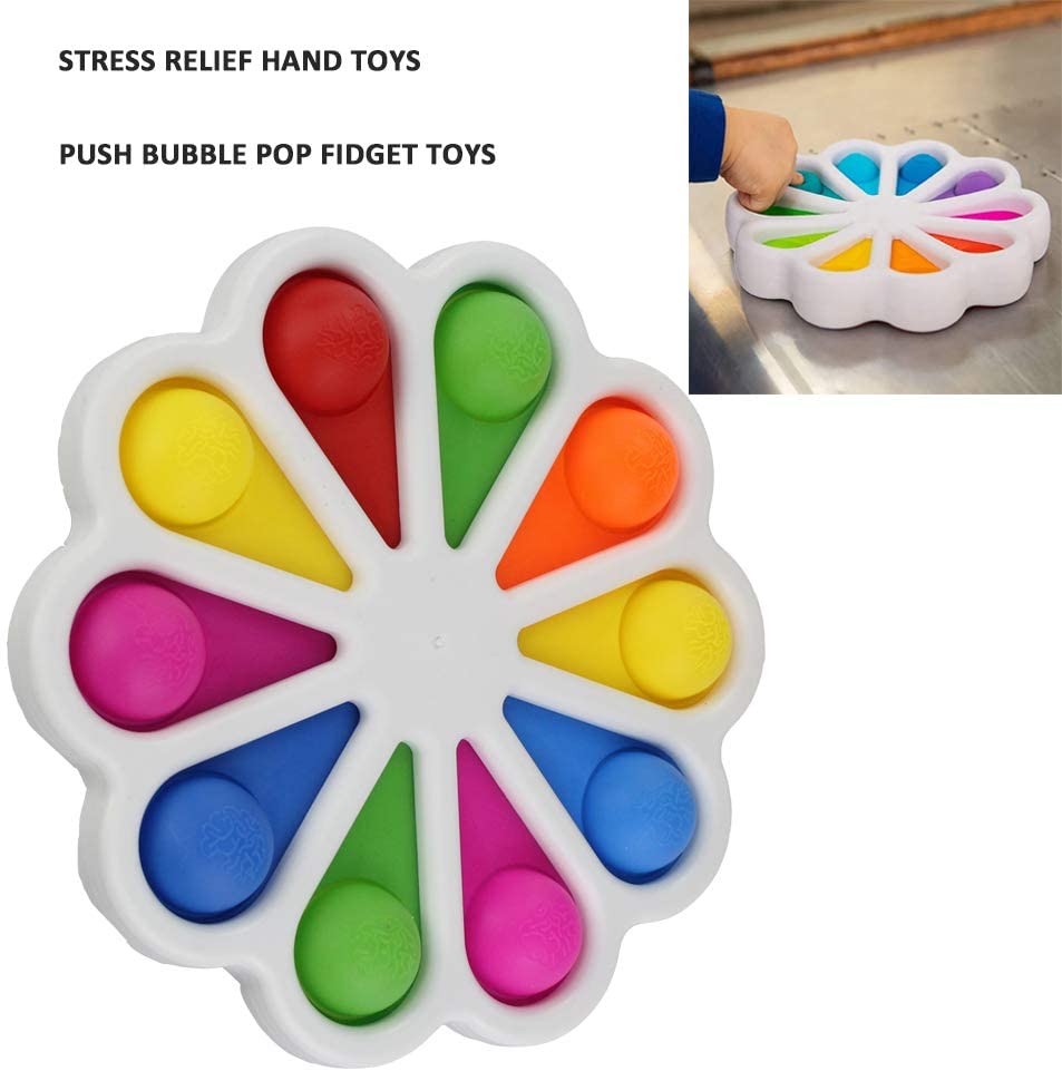 Baru Lemak Otak Fidget Dimple Sederhana Figet Mainan Pop It Push Stress Relief Hand Toy Popit Untuk Anak-Anak Dewasa Edukasi Dini