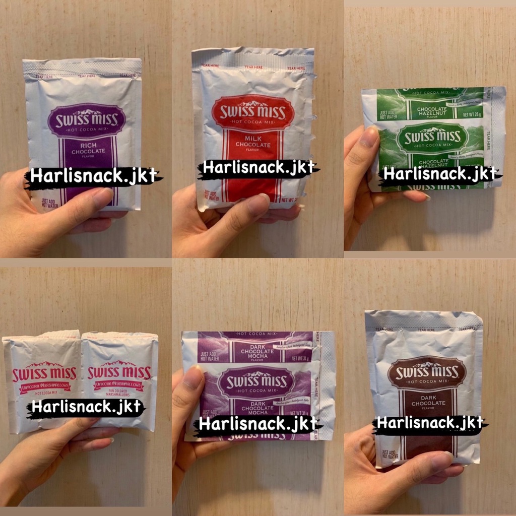 

SWISS MISS MILK CHOCOLATE / MARSHMALLOW / DARK CHOCOLATE / HAZELNUT / RICH CHOCOLATE