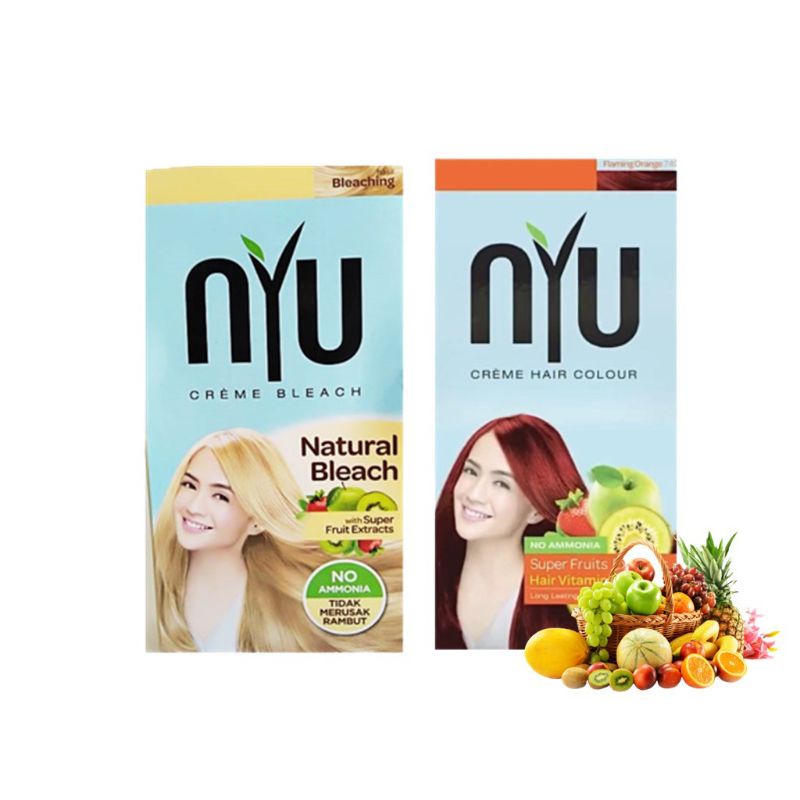 NYU Creme Hair Colour Natural Bleach + Flaming Orange Bleaching