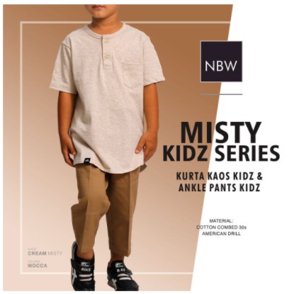 Stelan Kurta Kaos Misty Kidz &amp; Ankle Pants Kidz NBW/Nabawi Clothes