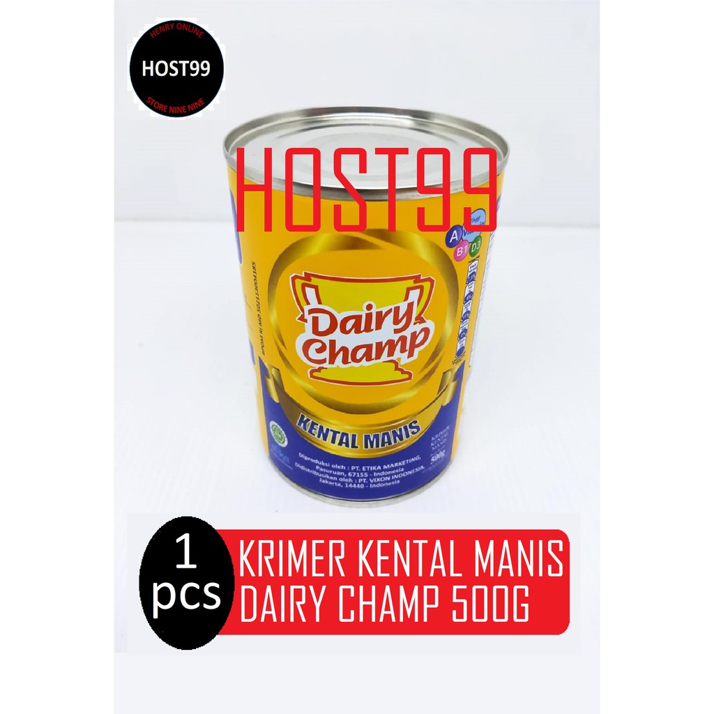 

SUSU KALENG ENAK KRIMER KENTAL MANIS SKM HALAL DAIRY CHAMP 480GR