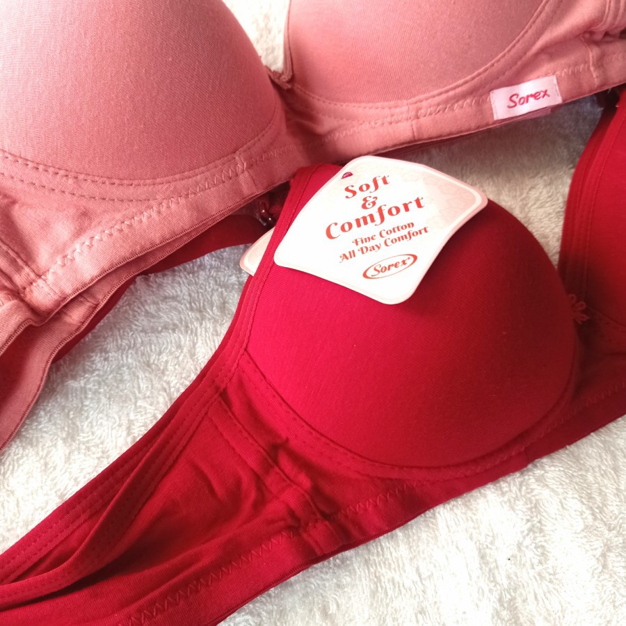 1 Pcs Bra BH SOREX 17227 - Soft &amp; Comfort Fine Cotton Tanpa Kawat