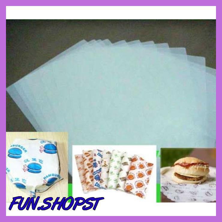 

KERTAS NASI POLOS MEDIUM 25CM X 27CM PAPER RICE WRAP BURGER 500 LEMBAR