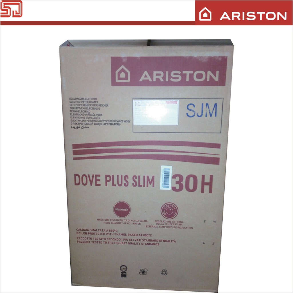 Ariston Dove Plus 30 liter Listrik Water Heater 800 Watt Pemanas Air 3-4 Orang