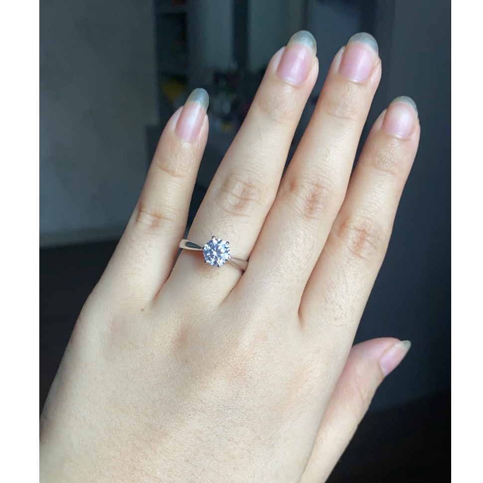 Cincin Perak Wanita Pria Couple Asli S 925 Lapis Rhodium Kawin Nikah tunangan hadiah ultah RS020