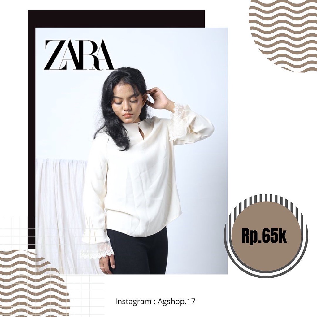 BLOUSE WANITA BRAND ZARA/ TAG/ LABEL BRAND ZARA/ZARA WOMAN
