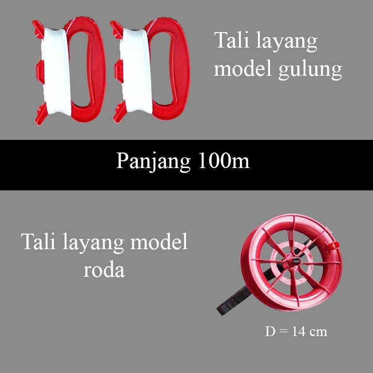 Benang Layangan Tali Layang Warna Putih Bahan Polyester Panjang 100 m Kuat Untuk Outdoor