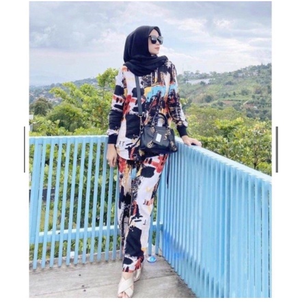 setelan Tie dye LD120/  Stelan Wanita jumbo/ Setelan Rayon wanita Jumbo/ One set Jumbo/ Oneset jumbo-alexa