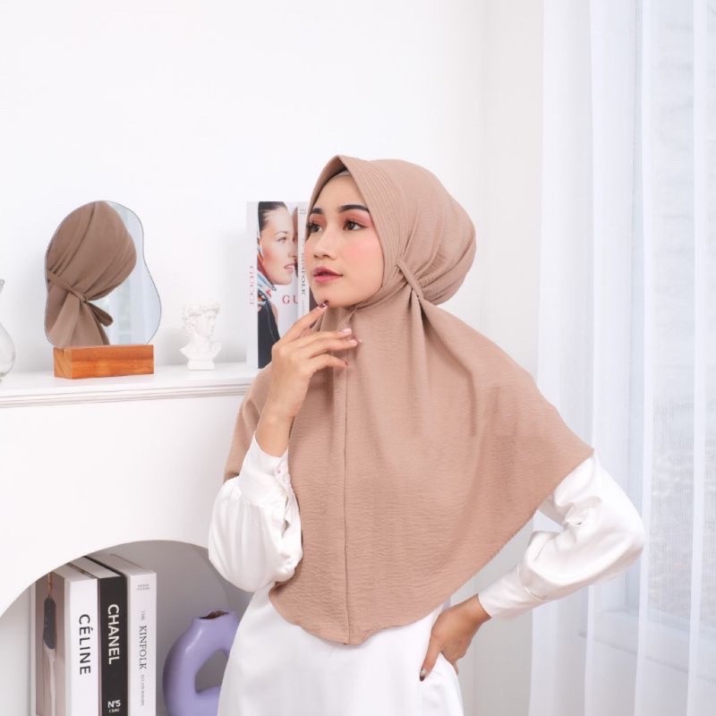 KERUDUNG PED TALI CRINKLE HIJAB PED SIMPLE BERGO PED ANTEM