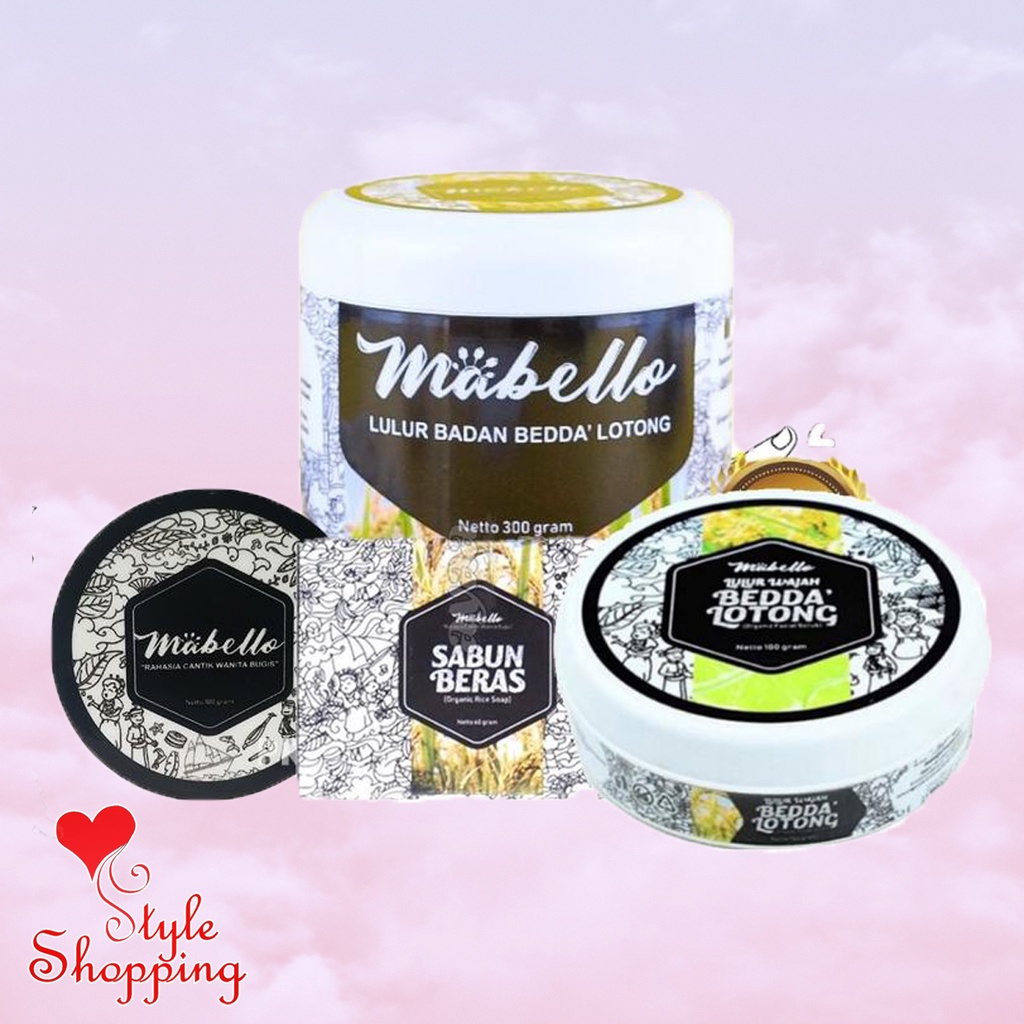 MABELLO LULUR BEDDA LOTONG 100% Original Alami (Tradisional Khas Bugis) Sabun Beras Masker Wajah [BP