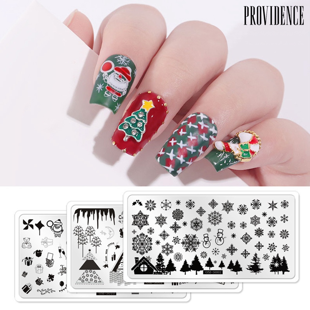 Providence Christmas Nail Art Stamping Template Tree/Snowflake/Snowman Print Image Plate