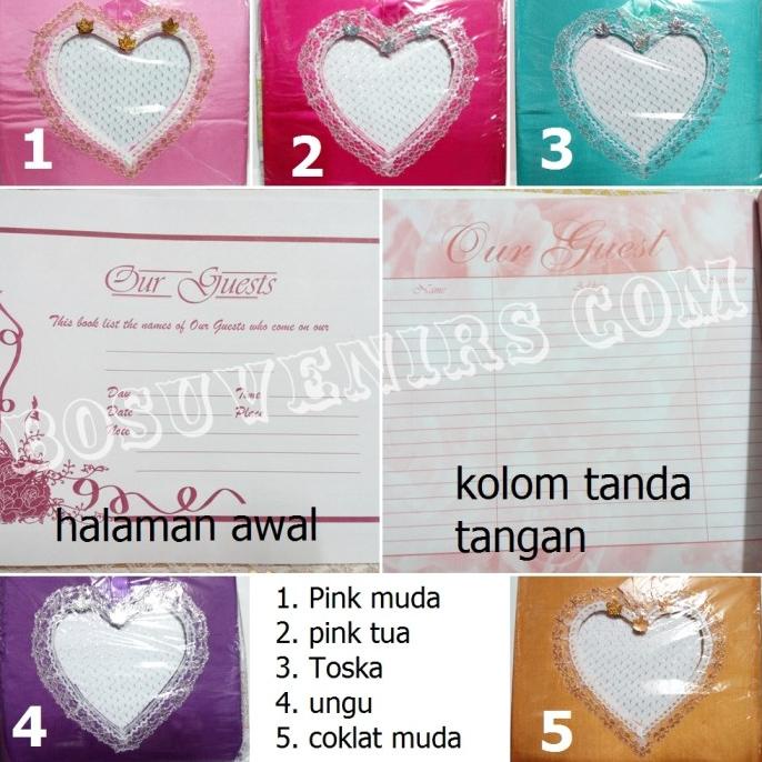 

BAYAR DITEMPAT Souvenir Buku tamu Renda warna KOMPLIT Kode 104