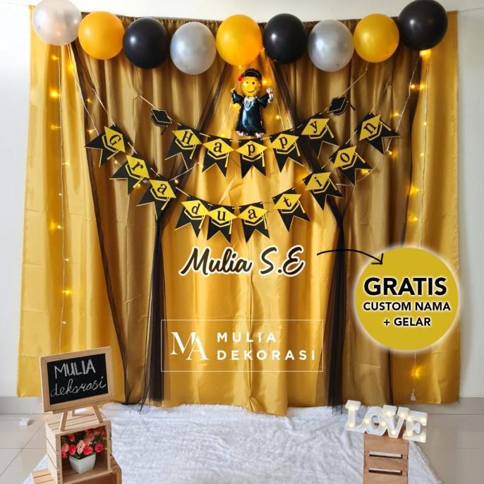 Dekorasi Backdrop Wisuda Kelulusan Background Diy Paket Graduation 1