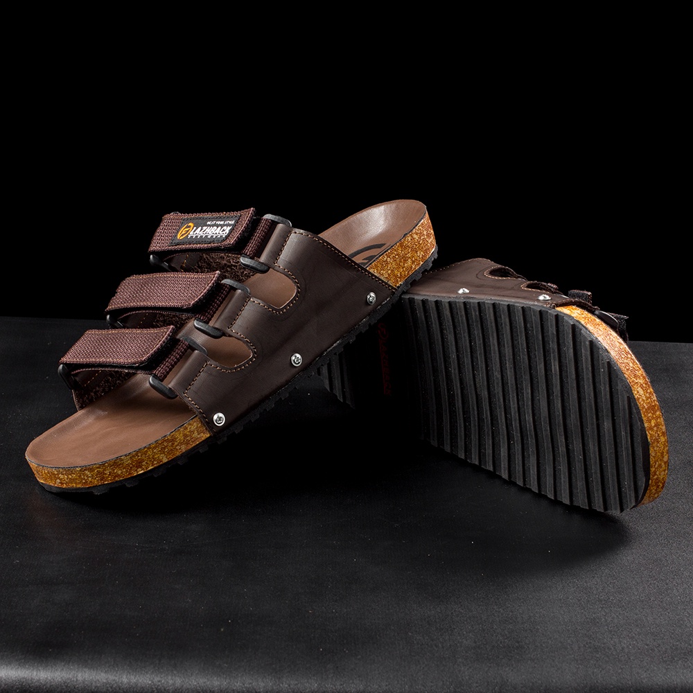 RIDE BROWN |ManNeedMe x FLAZHBACK| Sandal Pria Casual Sandal Slop Puyuh ORIGINAL