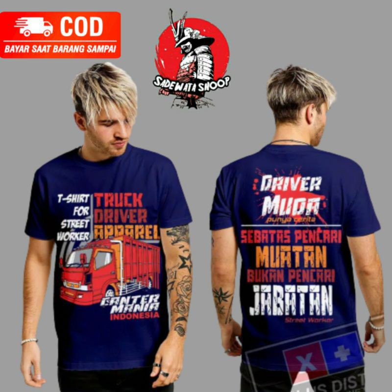 Kaos truk distro pria / baju distro truk pria dewasa / tshirt distro murah truk oleng