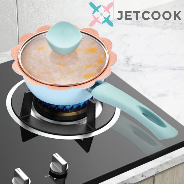 JetCook Baby Cookware Milk Pan dan Steamer 16cm - Panci dan Kukusan untuk Bayi - Pink