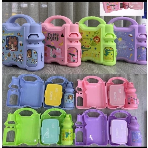 Lunch Box Set Anak Tempat Bekal Tempat Makan &amp; Botol Minum
