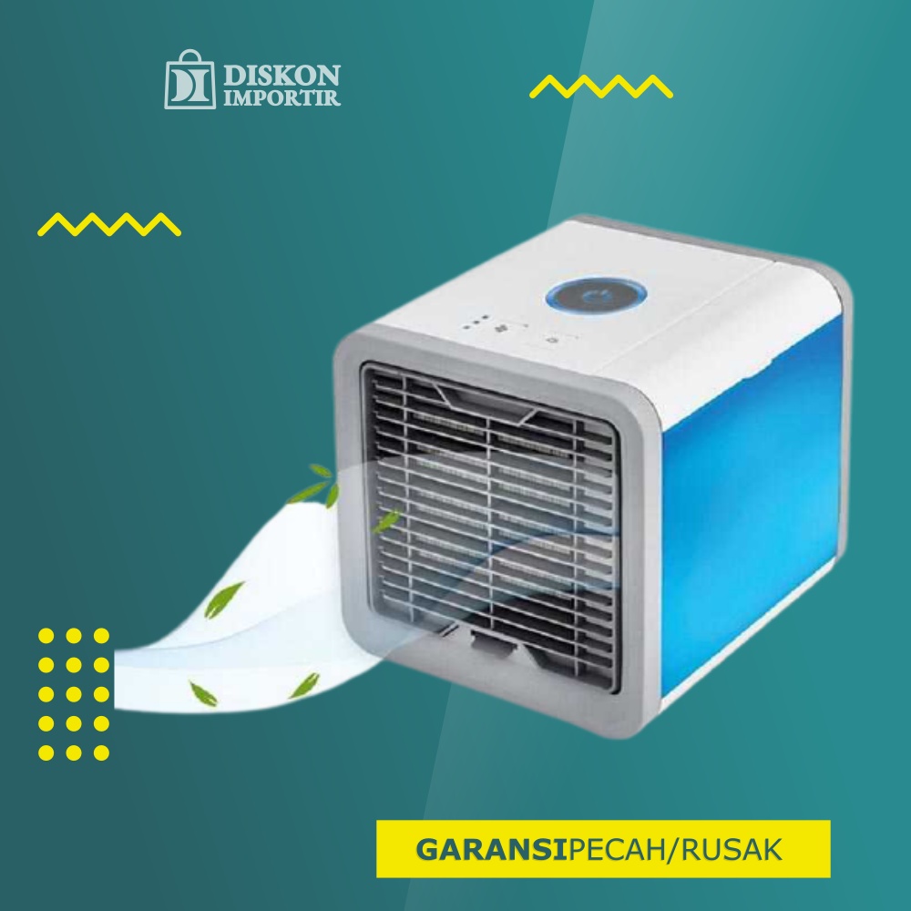 kipas angin portable pendingin ruangan kamar ac mini artic air cooler fan usb led  7 warna
