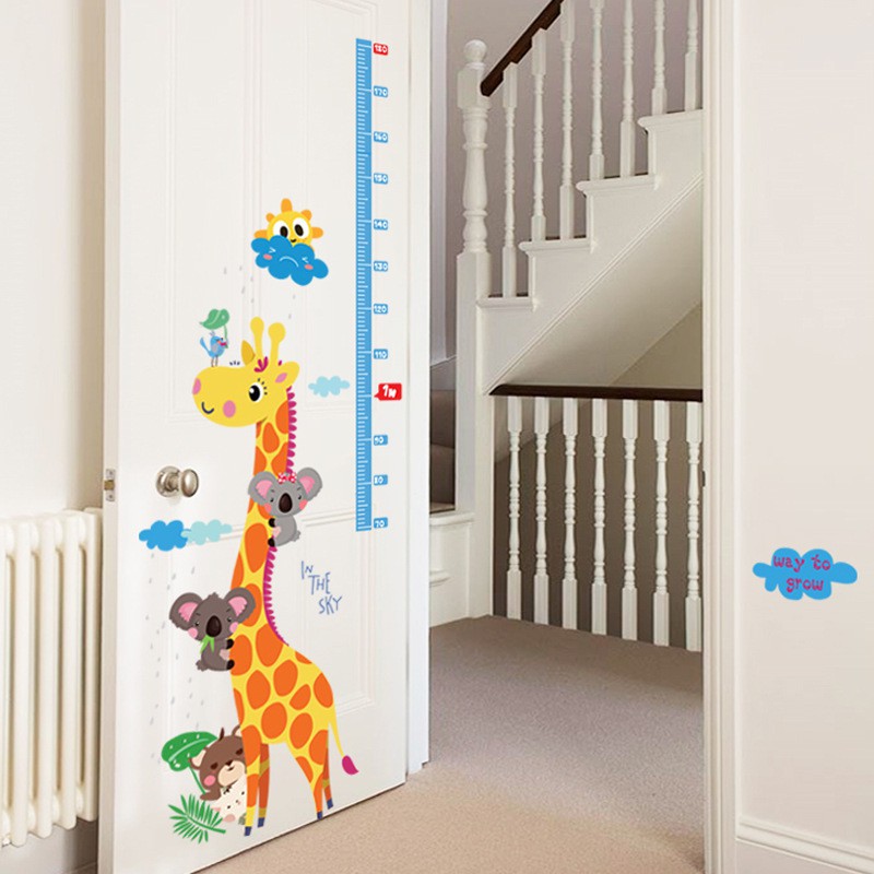 RELIZA WALL STICKER TINGGI BADAN JERAPAH GROW UP ANIMAL SK9002 STIKER DINDING