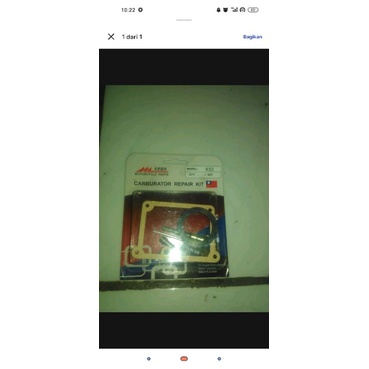 parkit karbu repair kit Daleman karburator Yamaha Rxz rzr Indonesia milenium catalyzer