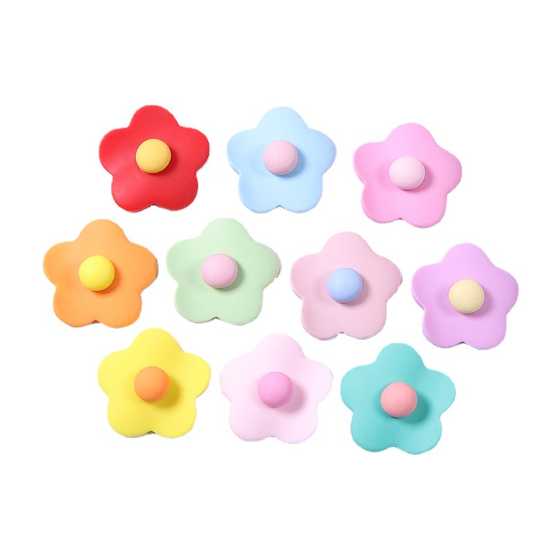 1 Pcs Fashion Crocs Jibbitz Aksesoris Kreatif &quot;Five Petal Flower&quot; Kartun Sepatu Gesper DIY Shoes Charm