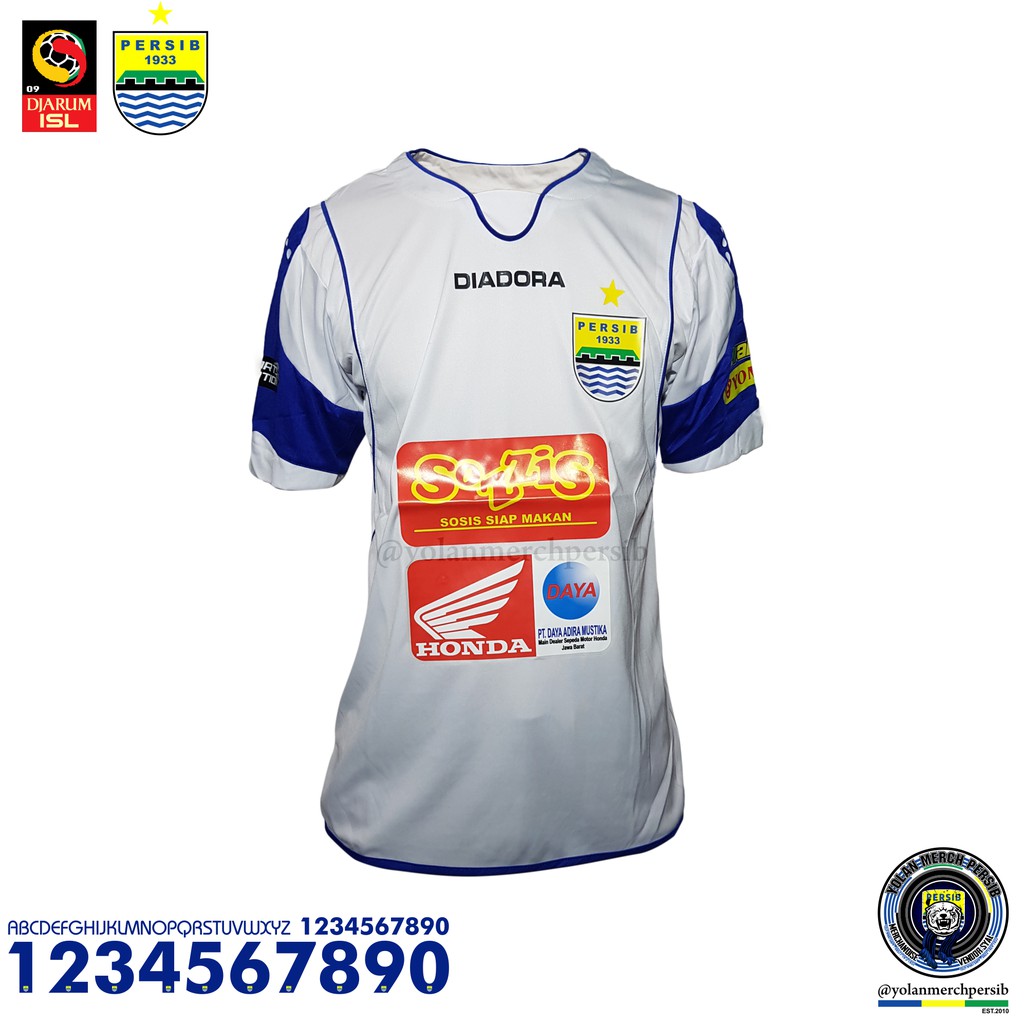 Jersey Persib 2009/2010 Retro Away Nameset Custom