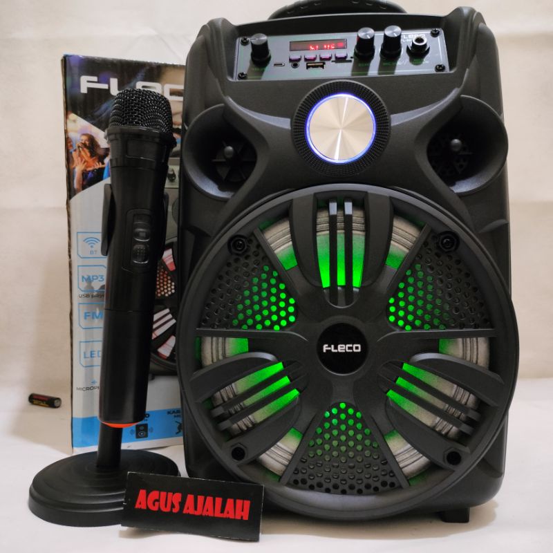 COD Speaker bluetooth wireless X BASS FLECO 8,5 INCH bonus microphone wireless radio FM f8801 f8802 