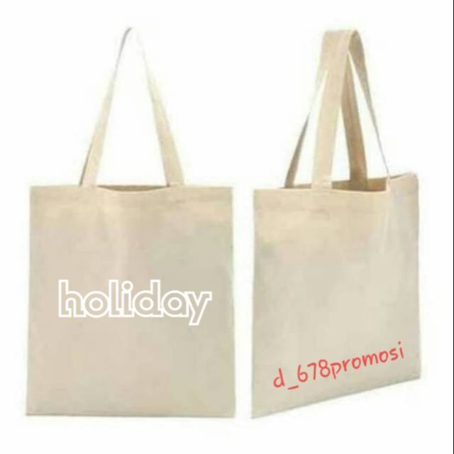 Tote Bag Kanvas Tas Kanvas Tas Polos Putih uk 30x38