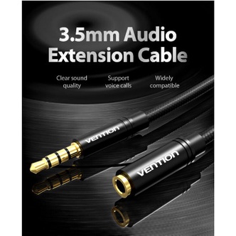 Kabel Extension Aux Vention BHB 0,5 - 5M TRRS Audio &amp; Mic 3.5mm BHB