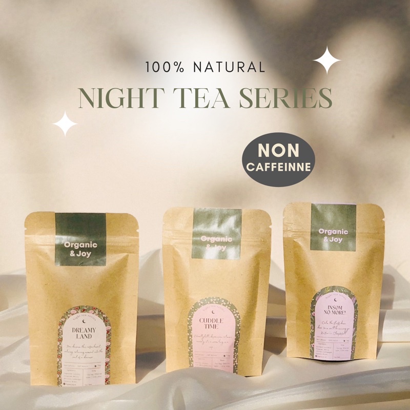 Organic&amp;Joy• Night Tea Series/ Teh celup malam/ Teh chamomile (anti depresi,anti insomnia,tingkatkan gairah)