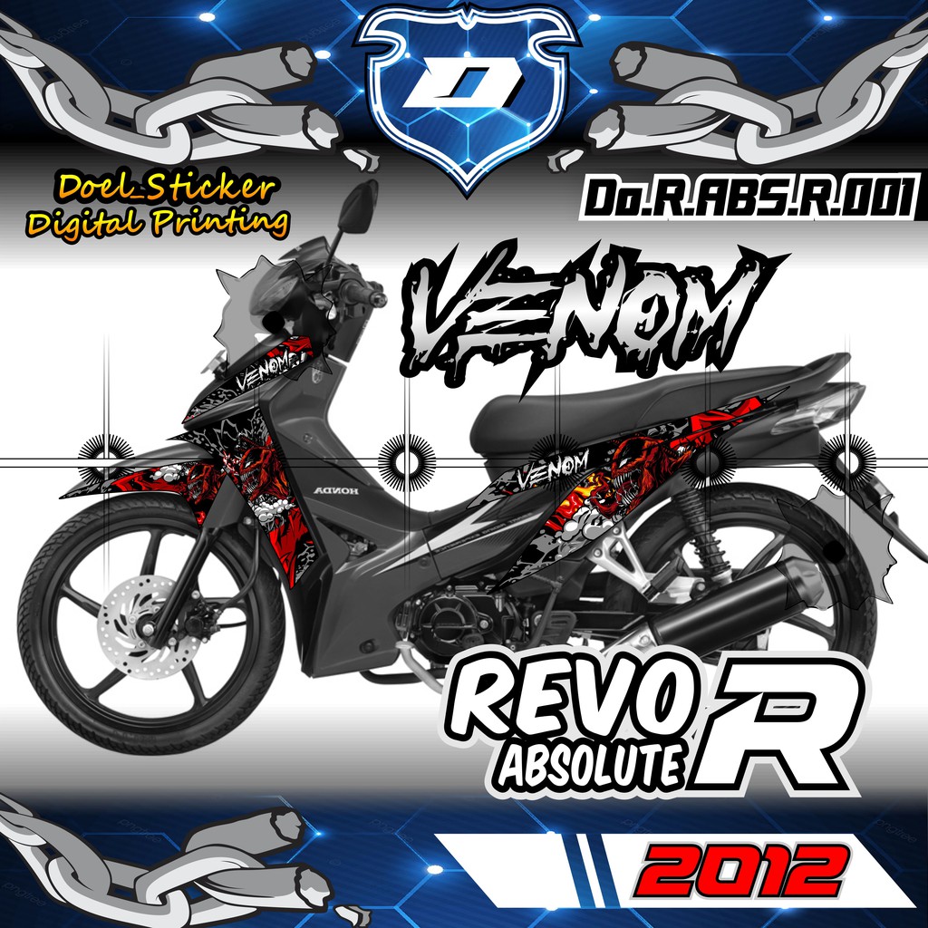 Striping Stiker Lis Variasi Revo FIT 2012 / REVO absolute R VENOM DOEL 001