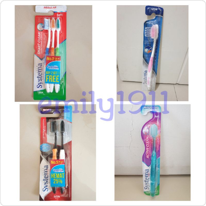 Systema sikat gigi smart clean / systema sikat gigi charcoal / systema active clean / power clean