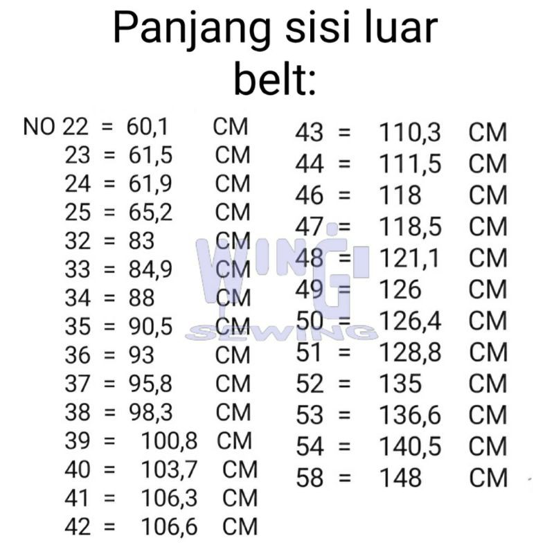 Tali Van Belt Vanbelt Dinamo Mesin Jahit Industri