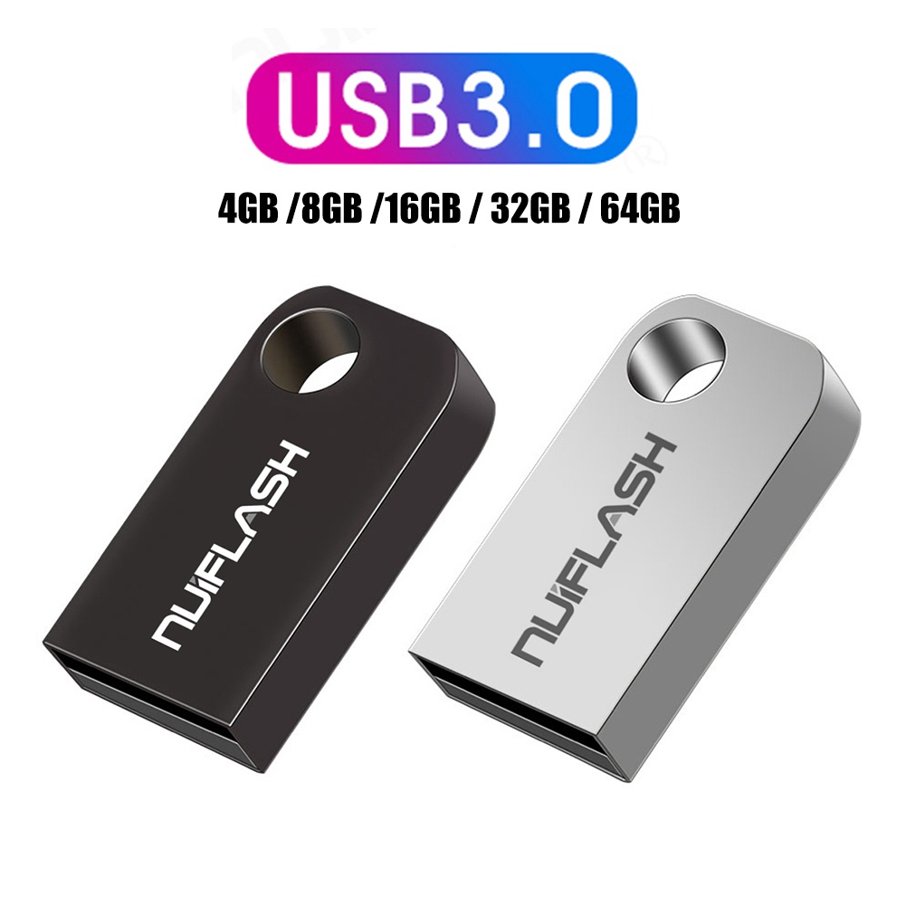 Flash Disk USB 3.0 Mini Penyimpanan Data Bahan Logam Tahan Air Kapasitas 2-64GB