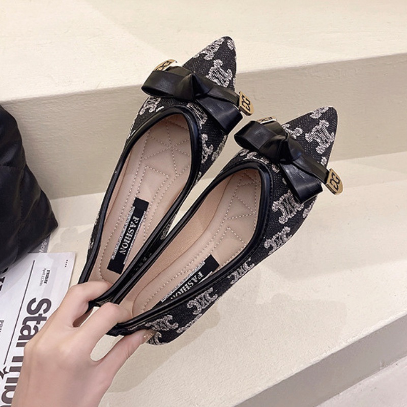 Sepatu Flat Wanita 0100850 Import Moon Slip Flat