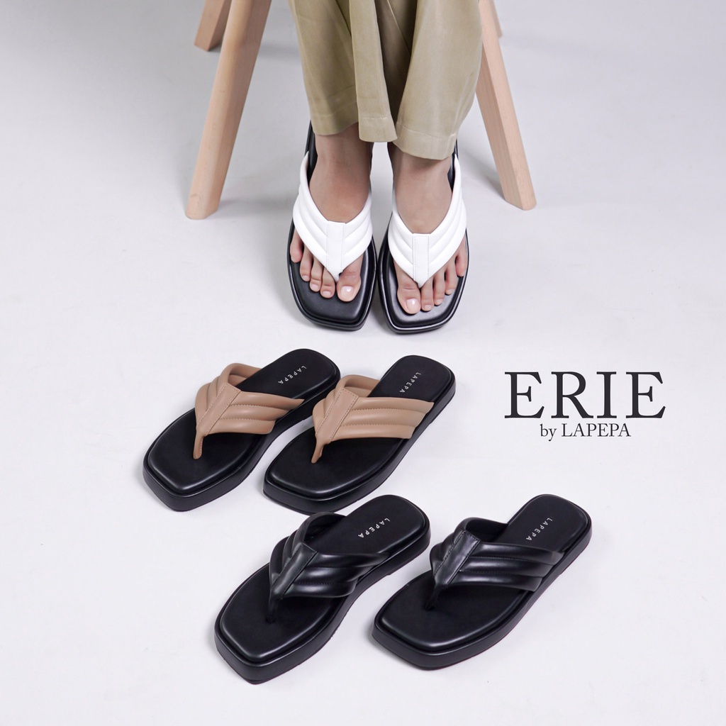 Adarastore - Lapepa ERIE Sandal Jepit Casual Wanita Sendal Cewek Tatak Empuk Kekinian